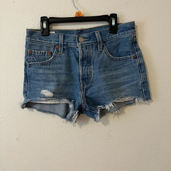 Levis Premium 501® Original High Rise Cutoff Shorts W 25 - Picture 1 of 5